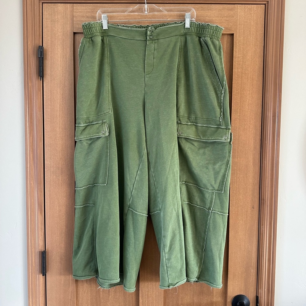 Anthropologie Daily Practice Utility Wide-Leg Pants size 2X - Picture 2 of 13